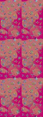 Raster şirin suluboya çiçek desenleri çiziyor. Büyük bir çiçek boyası seti. Kartlar, davetiyeler, tarih kartları ve daha fazlası için kullanılabilir.