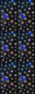 Klasik çiçek desenli. Paketleme, tekstil, duvar kâğıdı için çiçek eskizi. Yumuşak fayans. Raster 'ın taze dokusu. Yumuşak pamuk tasarımı.