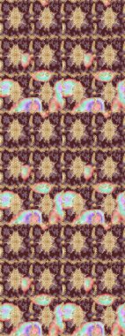 Oriental raster klasik kahverengi ve altın desenli. Raster illüstrasyonu. Soyut arkaplan çizimi.