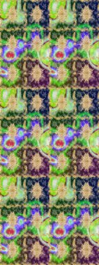 Yeşil renkler ve altın elementler üzerine çizim. Geleneksel oryantasyon süsü. Klasik klasik klasik arka plan. Klasik Raster altın desenini çiz.