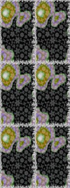 Çiçek deseni. Duvar kâğıdı barok, İspanyol kumaşı. Kusursuz raster arka plan. Kahverengi ve bej renklerde altın elementler. Şekil grafik deseni.