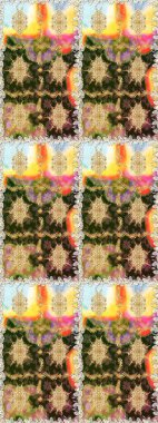 Çiçek deseni. Duvar kâğıdı barok, İspanyol kumaşı. Kusursuz raster arka plan. Kahverengi ve bej renklerde altın elementler. Şekil grafik deseni.