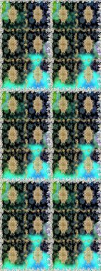 Çiçek deseni. Duvar kâğıdı barok, İspanyol kumaşı. Kusursuz raster arka plan. Kahverengi ve bej renklerde altın elementler. Şekil grafik deseni.