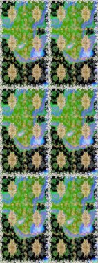 Çiçek deseni. Duvar kâğıdı barok, İspanyol kumaşı. Kusursuz raster arka plan. Kahverengi ve bej renklerde altın elementler. Şekil grafik deseni.