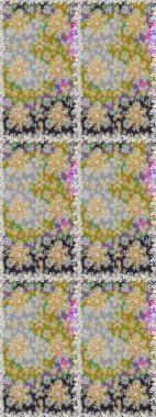 Doğu tarzında klasik tasarım öğesi. Gri renkli geleneksel Arapça dekor. Süslü dantel iz sürücü. Çiçekli süslemeli, pürüzsüz bir desen. Duvar kağıdı için altın süslü illüstrasyon.