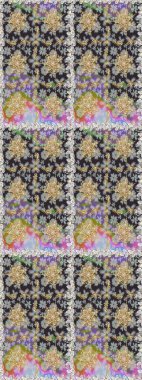 Raster altın desen. Altın elementli gri renkler. Kusursuz altın desenli bukleler. Raster illüstrasyonu. Doğu tarzı arabesk.