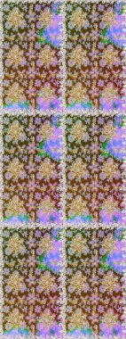 Kusursuz kıvırcık saçlar. Raster altın desen. Doğulu stil, altın elementlerle kahverengi renklerde altın desenli arabesk yapar..