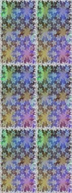 Çiçek kiremitleri. İslam tasarımı. Kusursuz desenli oryantal süs. Altın elementlerle nötr renklerde altın desen. Raster altın tekstil baskısı.