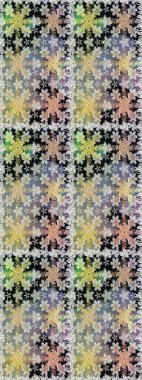 Süslü raster dekorasyonu. Gri renkli ve altın elementli altın desenli. Barok tarzında duvar kağıdı tasarımı için kusursuz damaske deseni arkaplanı.