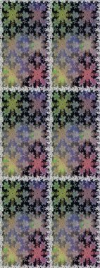 Geleneksel raster ve altın desen. Klasik oryantal desen gri renklerden üstündür. Damask pürüzsüz süsü.