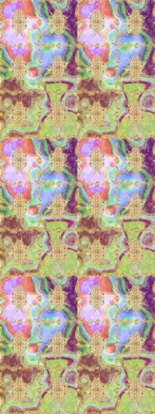 Süslü dekorasyon. Tarafsız renklerde altın ve soyut bir çiçek. Raster illüstrasyonu.