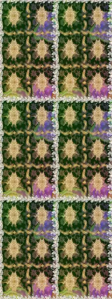 Çiçek deseni. Duvar kâğıdı barok, İspanyol kumaşı. Kusursuz raster arka plan. Kahverengi ve bej renklerde altın elementler. Şekil grafik deseni.