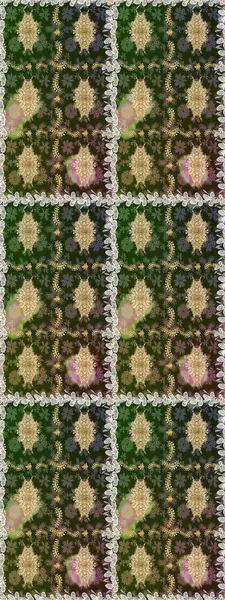 Çiçek deseni. Duvar kâğıdı barok, İspanyol kumaşı. Kusursuz raster arka plan. Kahverengi ve bej renklerde altın elementler. Şekil grafik deseni.