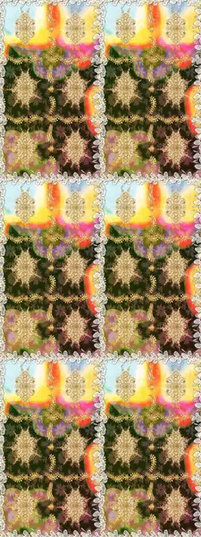 Çiçek deseni. Duvar kâğıdı barok, İspanyol kumaşı. Kusursuz raster arka plan. Kahverengi ve bej renklerde altın elementler. Şekil grafik deseni.