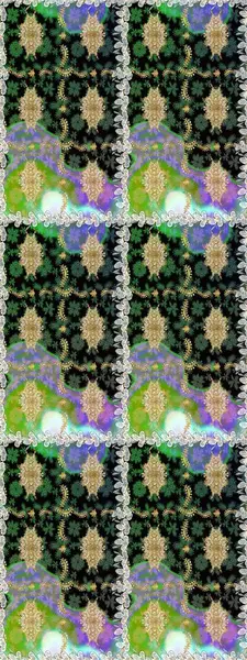 Çiçek deseni. Duvar kâğıdı barok, İspanyol kumaşı. Kusursuz raster arka plan. Kahverengi ve bej renklerde altın elementler. Şekil grafik deseni.