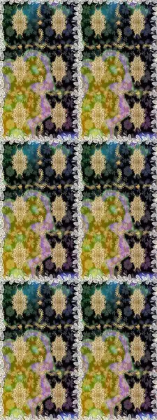 Çiçek deseni. Duvar kâğıdı barok, İspanyol kumaşı. Kusursuz raster arka plan. Kahverengi ve bej renklerde altın elementler. Şekil grafik deseni.