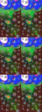 Raster illüstrasyonu. Güzel kumaş deseni. Küçük bir çiçekte eskiz deseni. Güzel çiçek arkaplanı..