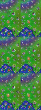 Flower eskiz arka planı. Raster illüstrasyonu. Şatafatlı bahar bahçesi dokusu. Çiçek deseni.