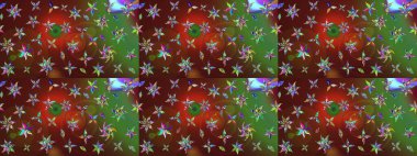 Kıvırcık, parlak örgü. Eski moda arka plan. Çiçek çelengi. Desen, çizim, çiçek sınırı. Raster illüstrasyonu. Güzel, pürüzsüz kumaş, tuval..