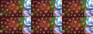 Manzaralı çiçek deseni. Sevgililer günü ve tebrik kartı konsepti için şık bir davetiye. Çiçek kompozisyonu, el boyası, hassas şablon. Üst görünüm, yumuşak kahverengi ve yeşil renk.