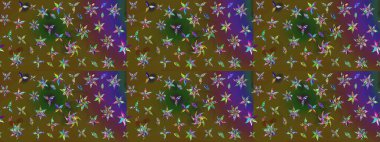 El çizimi Raster çizimi. Çizim çiçek deseni duvar kağıdı, web sitesi arka planı, ambalaj kağıdı, davetiye, broşür, afiş veya web sitesi için kullanılabilir. Parlak elementlerin.