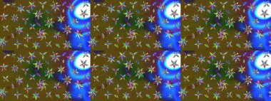 Yeşil ve kahverengi renkli çiçekler. Nazik, sevimli çiçek arkaplanı. Raster çiçek desenli ve çiçekli..