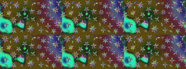 Karşılama ya da düğün geçmişi olarak kullanılabilir. Yeşil ve kahverengi lale çiçekleriyle Raster eskiz deseni. Doğal kozmetik ürünleri, parfüm, çiçekçi dükkanı için bahar ihalesi tasarımı. Paket kağıdı için en iyisi..