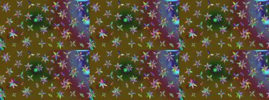 Raster illüstrasyonu. Miles Fleur, süslü püslü bir süs. Eski usul. Kumaş, tekstil, duvar kağıdı baskısı için. Tomurcukları papatya çiçekleri olan sevimli bir çiçek deseni. Taslak arkaplan.