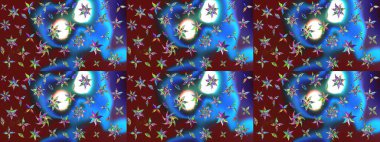 Tomurcukları çiçek olan sevimli bir çiçek deseni. Raster illüstrasyonu. Eskiz geçmişi. Raster. Eski usul. Kumaş, tekstil ve duvar kağıdı baskısı için..