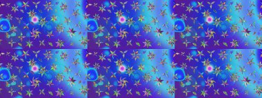 Şirin, zarif çiçekler Raster illüstrasyonu. Poster ya da kapak için arka plan. Tekstil için figür. Yapraklı çizim şekli. Davetiye ve kartpostal tasarımı için dekoratif çiçek unsurları.