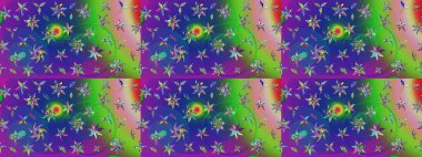 Çiçekler suluboya eskiz deseni. Raster Stili kumaş deseni.