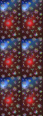 Raster illüstrasyonu. Bahar çiçekleriyle güzel bir çiçek deseni çizmişsin. Güzel kumaş deseni.