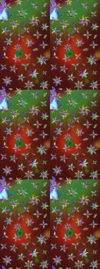 Yumuşak, yaz çiçekli arka plan. Kahverengi ve yeşil renkli çiçekler. Raster çiçek desenli ve çiçekli..