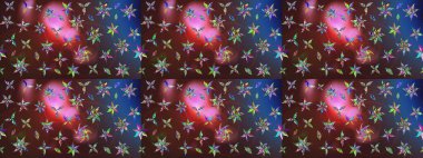 Renkli çizim kalıbı. Şirin tekstil tarzında kahverengi ve mavi renkte. Çiçek duvar kâğıdı. Raster illüstrasyonu. Çiçek arka planı.