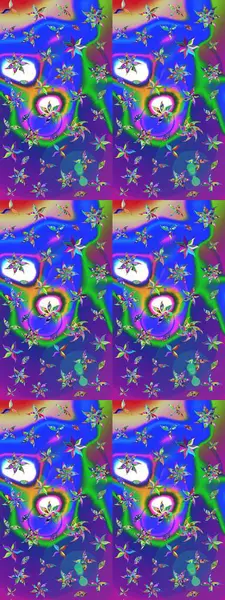 Mavi ve mor renkli güzel çiçekli eskiz deseni, suluboya çiçek deseni, duvar kağıdı, kart ya da kumaş için fayanslı. Raster..