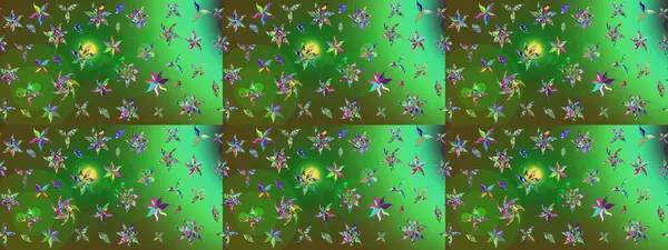 Zentangle soyut çiçekleri. Düz Çiçek Elementleri Tasarımı. Renkli Bahar Teması eskiz kalıbı. Karalama çiçeği. Raster illüstrasyonu. Şirin kumaş deseni.