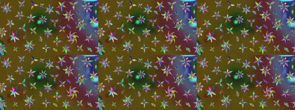 Raster illüstrasyonu. Miles Fleur, süslü püslü bir süs. Eski usul. Kumaş, tekstil, duvar kağıdı baskısı için. Tomurcukları papatya çiçekleri olan sevimli bir çiçek deseni. Taslak arkaplan.