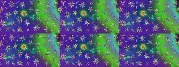 Doğal kozmetik ürünleri, parfüm, çiçekçi dükkanı için bahar ihalesi tasarımı. Paket kağıdı için en iyisi. Karşılama ya da düğün geçmişi olarak kullanılabilir. Yeşil ve mavi lale çiçekli Raster eskiz deseni.