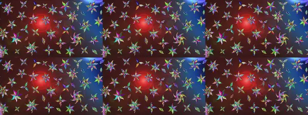 Kahverengi ve mor renkli etnik çiçekli zarif eskiz deseni. Asya Tekstil 'inde Raster Çiçek İllüstrasyonu.