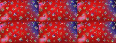 Soyut etnik raster çizim kalıbı. Çiçekler. Vadinin çiçekleri kırmızı ve pembe renklerde.