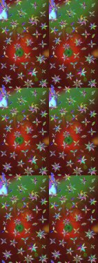 Robot resim. Küçük renkli çiçekler. Çiçekli bahar çiçekleri. Küçük çiçekte güzel bir desen. Motley illüstrasyonu. Moda baskıları için zarif bir şablon.