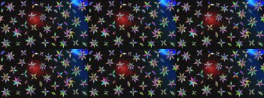 Raster illüstrasyonu. Gri ve mavi renklerde bahar çiçekleri. Yaprak ve çiçeklerin suluboya resimleri, gri ve mavi renkler üzerine çizimler..