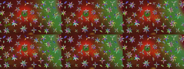 Raster illüstrasyonu. Renkli Bahar Teması eskiz kalıbı. Düz Çiçek Elementleri Tasarımı. Güzel kumaş deseni. Zentangle soyut çiçekleri. Çiçek tozu..