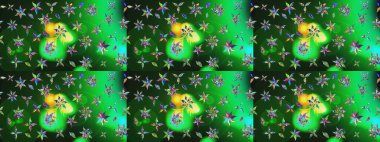 Raster suluboya çiçek deseni, narin çiçekler, yeşil ve gri çiçekler, tebrik kartı şablonu. Raster Güzel kumaş deseni.