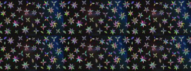 Sevimli çiçek raster deseni. Gri ve mavi renkte çiçekler. Renkli Bahar Teması eskiz kalıbı. Düz Çiçek Elementleri Tasarımı.