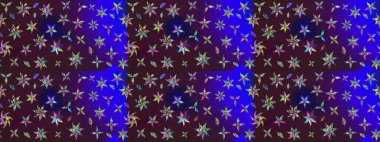 Suluboya çiçekli çiçek deseni. Raster illüstrasyonu. Kahverengi ve mavi renkli güzel tekstil..