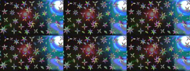 Çiçek grisi ve mavi çizim deseni. Raster çiçek izi. Klasik taslak çizimi.