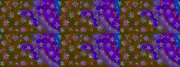 Sketch Floral Pattern in Raster illustration. Fancy fabric pattern. Colour Spring Theme sketch pattern Background. Flat Flower Elements Design.