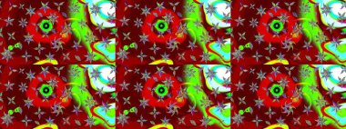 Çiçekli, yapraklı, çiçek desenli eskiz. El çizimi. Raster illüstrasyonu.