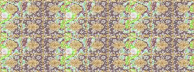 Geleneksel raster ve altın desen. Damask eskiz süsü. Nötr renkler üzerinde klasik oryantal desen.